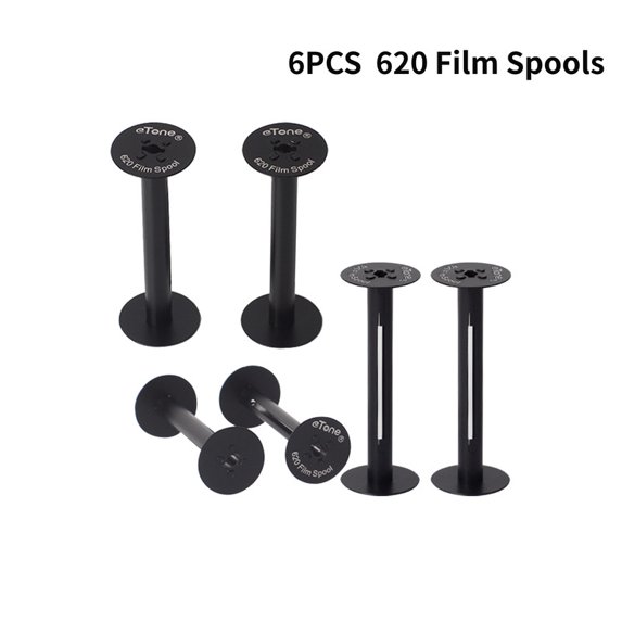 6PCS 620 Empty Axis Take-Up Roll Film Spools Reload Hand Roll Film Equipment for All 620 Camera
