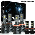 thumbnail image 1 of 6PCS 9005 H11 LED Headlight + H10/9145 Fog Light For Lexus ES350 2011-2012, 1 of 15