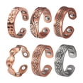 thumbnail image 1 of 6PCS 99.9% Pure Copper Rings Jewelry Set for Women, Magnetic Copper Rings, 2.3 inches Adjustable, 1 of 7