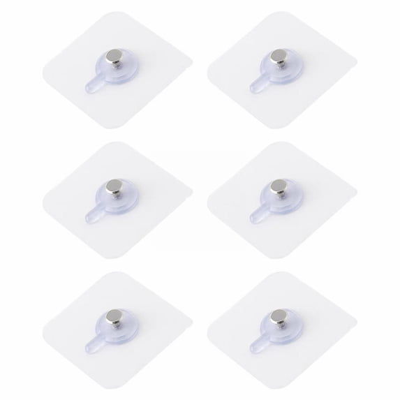 6PCS Adhesive Wall Hook Screw Mount Sticker Heavy Duty Nail Free Wall Mount Bracket Base for Shelf Hook Holder Kitchen Bathroom Home Wall Installation,F