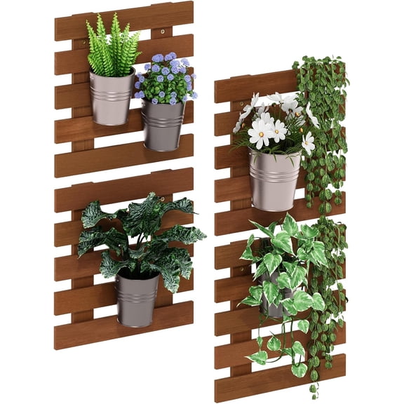 6PCS Adjustable Planter Box Brackets, Brackets for Window Boxes Planters Hanging Flower Box Holders, Wall Mount Holder for Windowsills, Garden, Fences, and Balcony -
