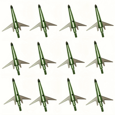 6-Pack 100 Grain Fixed Blade Broadheads – Stainless Steel Arrow Tips For Crossbow & Compound Bow Hunting