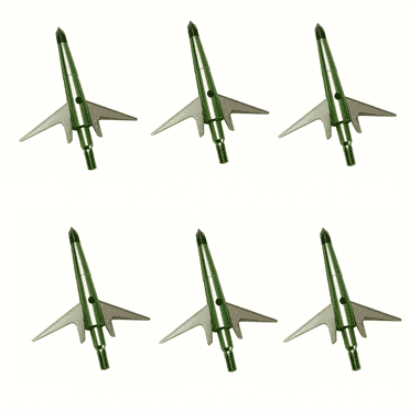6PCS Archery Hunting Broadheads,100 Grain, Stainlee Steel Expandable Blade 2 Inch Cut, Hunting Heads Arrow Tips Compatible Crossbow& Compound Bow