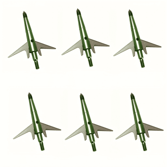 6PCS Archery Hunting Broadheads,100 Grain, Stainlee Steel Expandable Blade 2 Inch Cut, Hunting Heads Arrow Tips Compatible Crossbow& Compound Bow