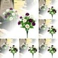 thumbnail image 1 of 6PCS Artificial Cemetery Flowers for Graves - Durable Silk Floral Arrangements for Outdoor Headstones, Memorial Decor, Funeral Flowers (Rose, Lily, Chrysanthemum) All Season Grave Decorations, 1 of 9