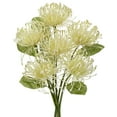 thumbnail image 1 of 6PCS Artificial Chrysanthemum Flowers 4'' Fake Pincushion Spider Mums for Home Vase Décor, Centerpiece, Wedding Bouquet(Creamy White), 1 of 7
