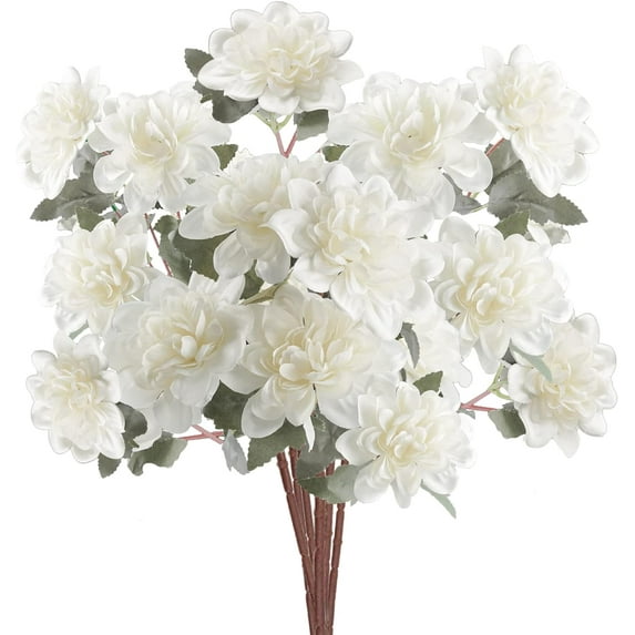 6PCS Artificial Daisy Mums Flowers with Stem, Burnt Orange Silk Flowers Arrangement for Home Party Fall Wedding Bouquet Thanksgiving Table Centerpieces Decor (Vintage Terracotta)