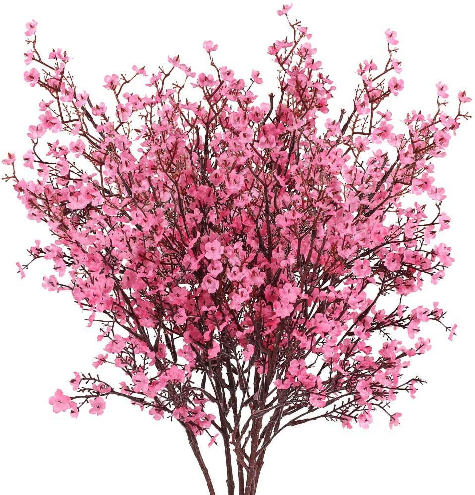 Pink Silk Baby's Breath Artificial Flower Arrangement for Table Centerpiece