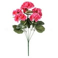 thumbnail image 1 of 6PCS Artificial Geraniums Silk Flowers - Outdoor UV Resistant Geranium Bushes, Realistic Flowers for Garden, Patio, Cemetery Decor - All Season Hanging for Porch & Indoor Decor, 1 of 6