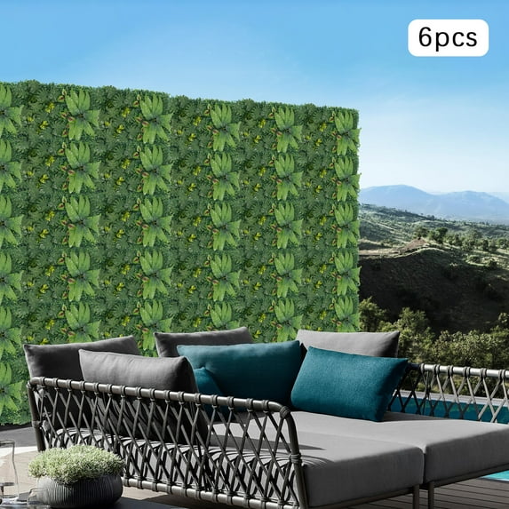 6PCS Artificial Greenery Wall, Artificial Greenery Backdrop Wall Home Decor