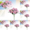 thumbnail image 1 of 6PCS Realistic Flower Bouquet - Lifesize Floral Arrangements with Long Stems - Artificial Peonies & Hydrangeas for Wedding, Living Room & Table Decor, 1 of 5
