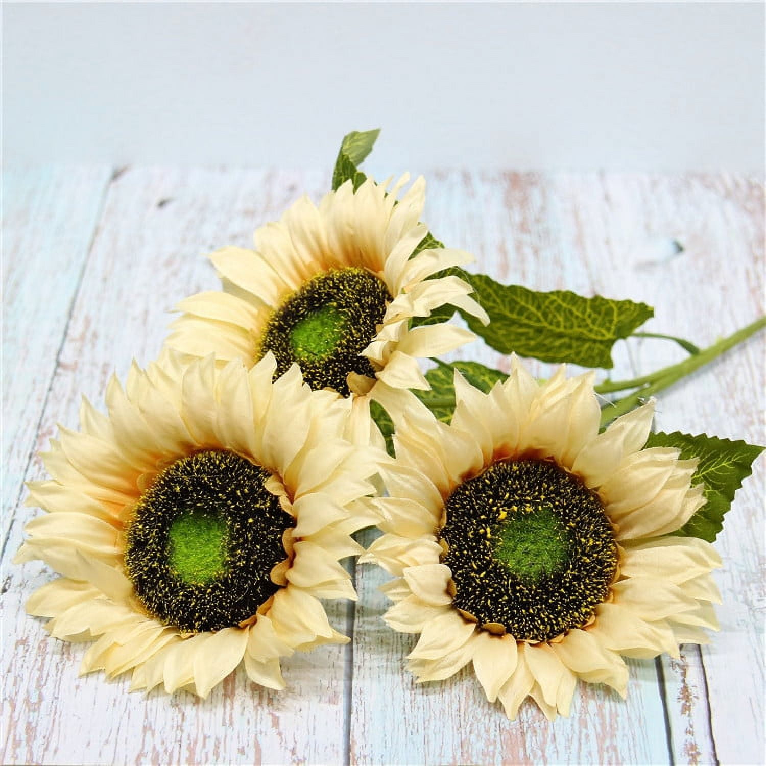 6PCS Artificial Sunflowers Flowers Vintage Fake Silk Sunflowers Bulk