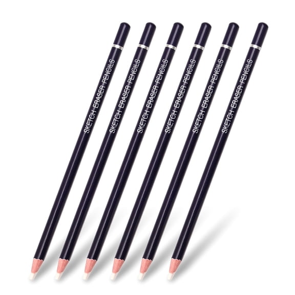6PCS Artist Eraser Pencil Set Sketch Pencil Eraser Drawing Pen-Style Erasers Set