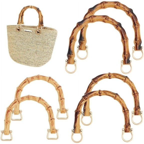 6PCS Bag Handles 3 Style Plastic Purse Handles U-Shape Bag Handle Replacement Handmade Bag Handles with D Ring