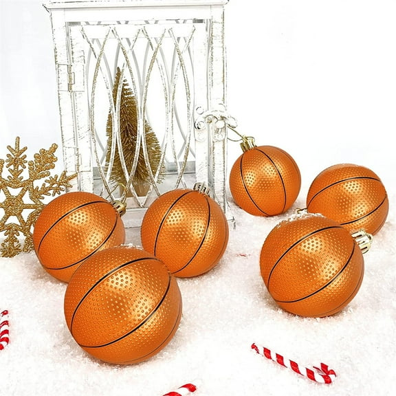 6PCS Baseball Christmas Ornaments, Hanging Baseball Ornaments, Christmas Tree Hanging Ball Baseball Balls Ornaments for Sport Party Decor,Christmas Tree Decorations Novelty Hanging Decorative Balls