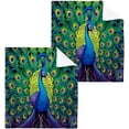 thumbnail image 1 of 6PCS Beautiful Peacock Towels Cotton Washcloths Set,Quick Drying & Absorbent Soft Bathroom Hand Towel Lightweight & Portable Fingertip Towel Decor Gift, 1 of 7