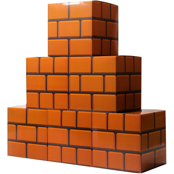 6PCS Big Brick Boxes For Birthday Party Christmas Party Game Party Favor Props Boxes (11.8 x 11.8 Inch)$$Home Decor, Kitchen, & Other