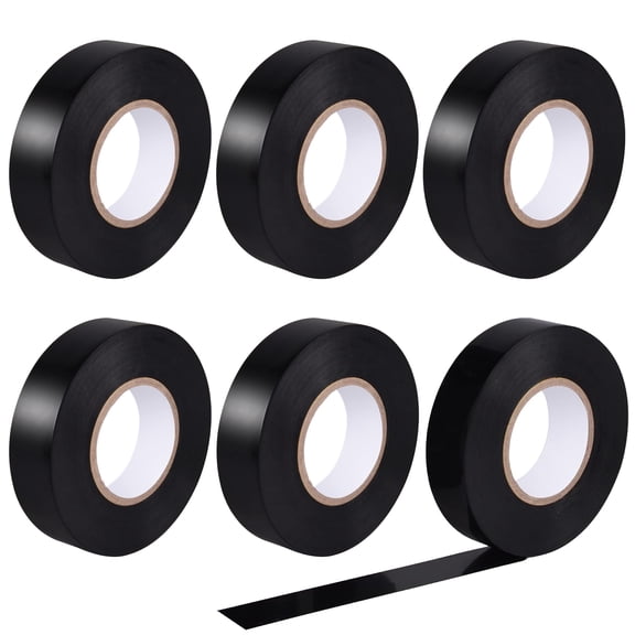 6PCS Black PVC Electrical Insulation Tape -16mm