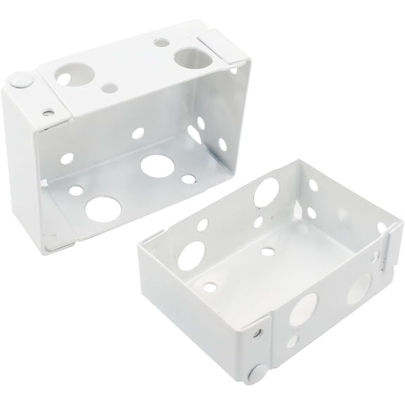 6PCS Blind Brackets 2 Inch Box Mounting Bracket for Window Blinds Headrail Holder Bracket, White