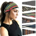 thumbnail image 1 of 6PCS Boho Headbands For Women Fashion Wide Headband Yoga Workout Head Bands Hair Accessories Band, 1 of 8