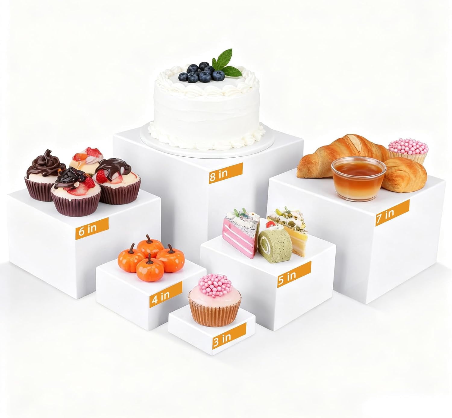 6PCS Buffet Risers，Large Food Risers for Buffet Table, Dessert Table ...