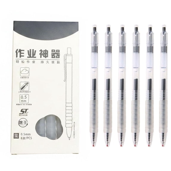6PCS Bulk Custom Pens Personalized, Practice Question Pen, Bulk Custom Pens, Ballpoint Pen Set Of Stationery Items, Office Employee Graduation Teacher Appreciation Gifts - Black