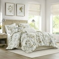 thumbnail image 1 of 6PCS Cal King Cotton Sateen Print Oversized Comforter Set, 1 of 10
