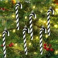thumbnail image 1 of 6PCS Candy Cane Christmas Tree Ornaments, Shatterproof Red & White Stripe Hanging Decorations, Festive Holiday Tree Decor, Plastic Christmas Ornaments for Home & Party, 1 of 7