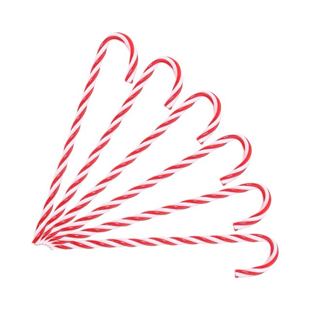 6PCS Candy Cane Decorations for Christmas Tree High Quality Plastic