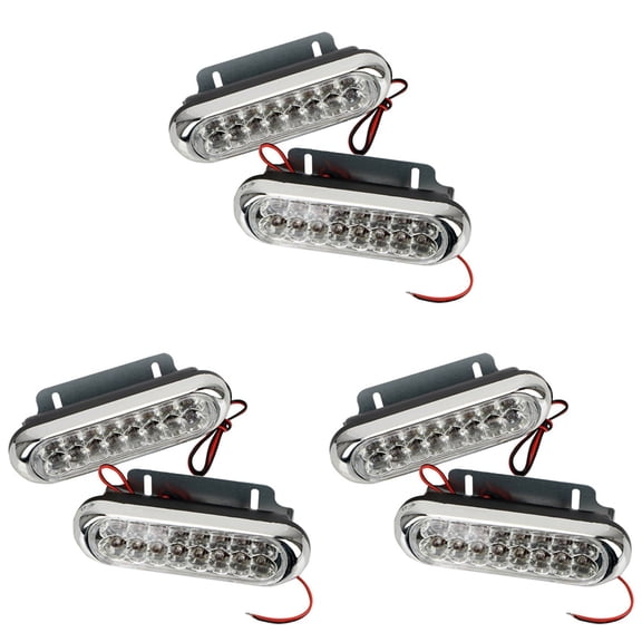 6PCS Car Light 16LED Daytime Running Light Fog White Light DRL Daytime Running Lamp Universal