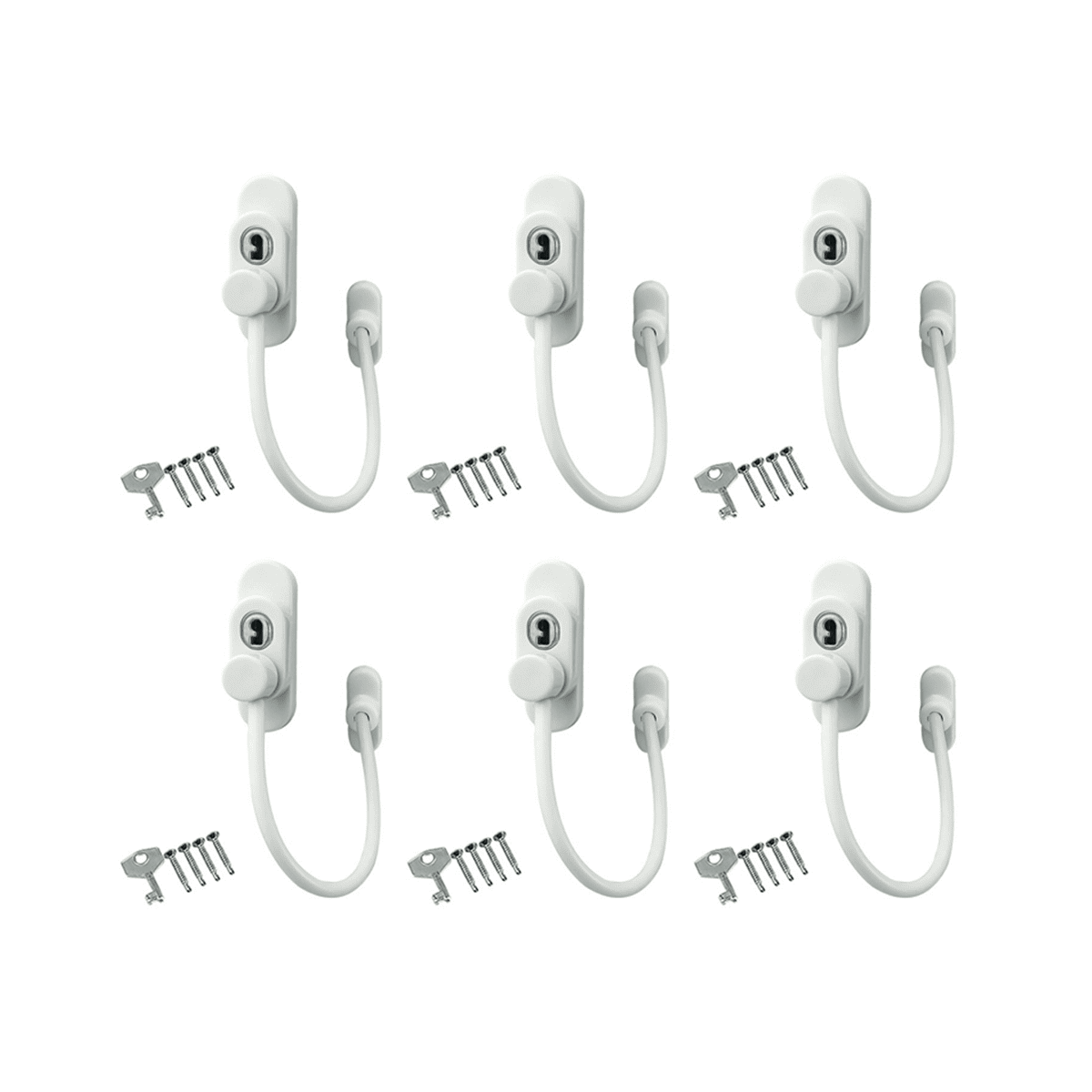 6PCS Child Protection Window Restrictor Adjustable Window Lock Child Safety Stopper Falling