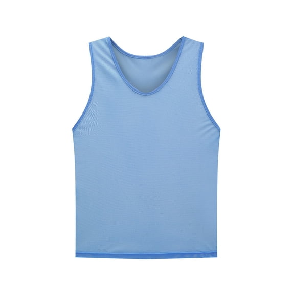 6PCS Children Adults Soccer Pinnies Quick Drying Football Jerseys Vest Scrimmage Practice Sports Vest Breathable Team Training (Kids S,6pcs sky blue)