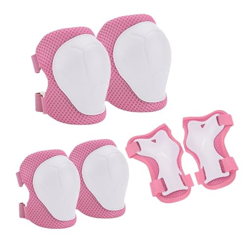 6PCS Children Boys Girls Knee Pads Elbow Pads Wrist Guards Protective Gear Set Safety Gear for Roller Skates Cycling Bike Skateboard Inline Riding Sports,Ages 3-7