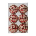 6PCS Christmas Ball Plastic 6cm Red Glitter Ball Christmas Tree