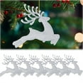 thumbnail image 1 of 6PCS Christmas Hanging Ornaments Christmas Tree Ornament Glitter Geetery Hanging Ornaments Xmas Holiday Home Decor/ Christmas Tree Deer Ornaments Silver 6Cm Beads Deer 6 Pack Opp, 1 of 7