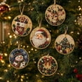 thumbnail image 1 of 6PCS Christmas Ornaments DIY Pearl Diamond Painting Kit, Rhinestone Art, Hemp Rope Included, Holiday Tree Decor, 6 Festive Designs, Pendant Style, 1 of 5