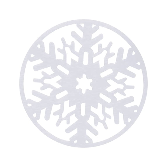 6PCS Christmas Snowflake Coasters - Festive Red Felt Drink Coasters Set for Holiday Table Decor, Party Supplies & Home Decorations