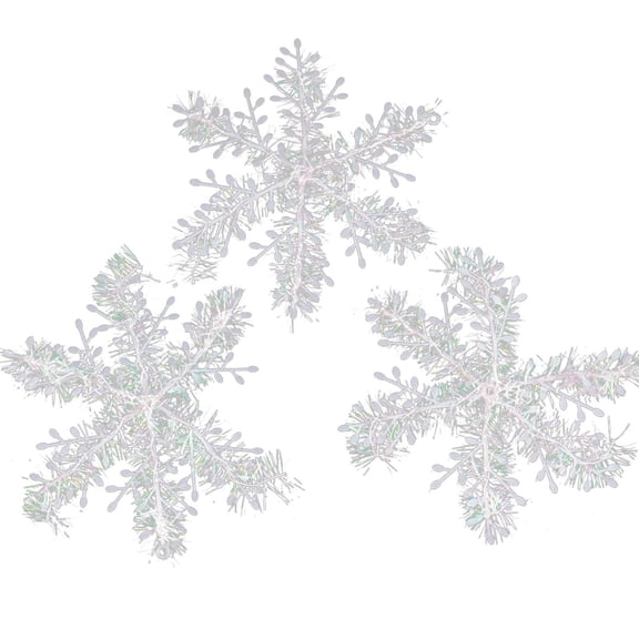 6PCS Christmas Snowflake String Decoration, Christmas Tree Ornament Pendant White Snowflake Christmas Decor for Home Holiday Party,5.91"