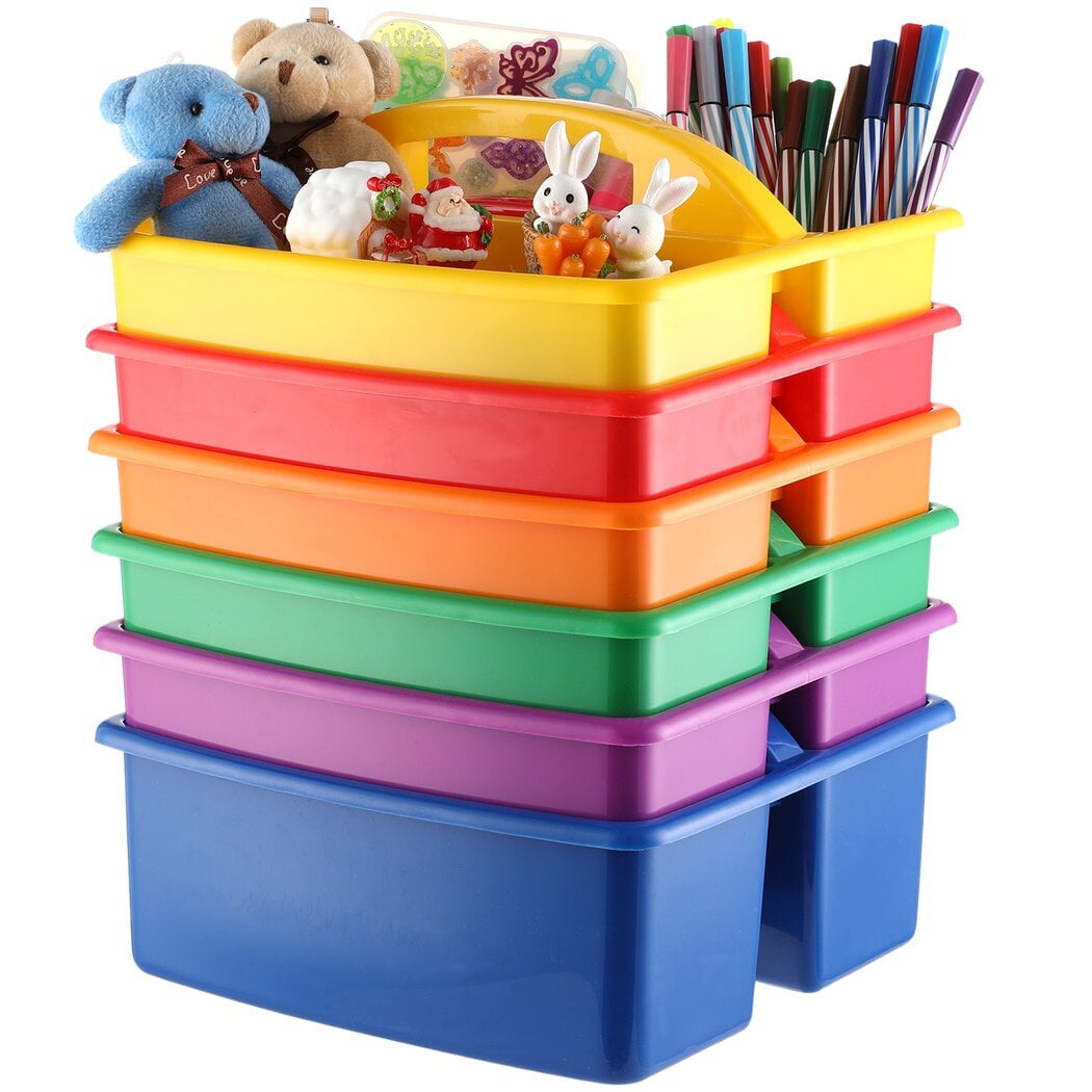  Podzly Classroom Caddy Organizer - Pack of 6 with 3  Compartments and Handle - Ideal Table Caddy for Classroom Supplies in  Kindergarten - Classroom Storage Bins for Art and Craft Teachers : Office  Products