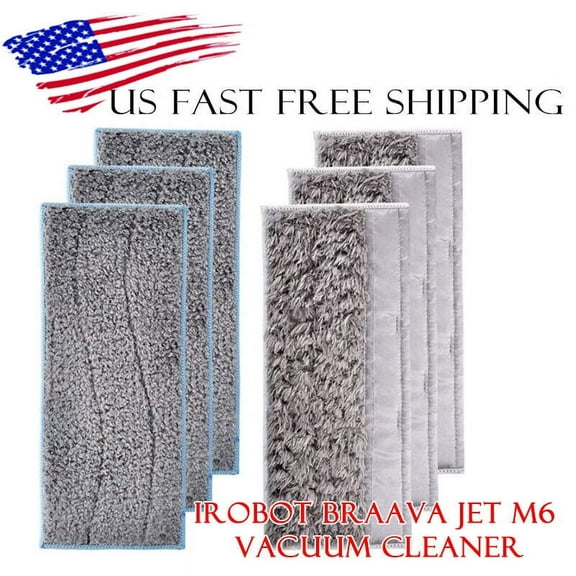 6PCS Cleaner Reusable Wet & Dry Washable IRobot Braava Jet M6 Vacuum Cleaner