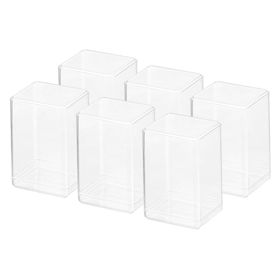 6PCS Clear Acrylic Display Case, 2.5''x3.8''x2.2'' Display Box Dustproof Organizer for Figures Collectibles