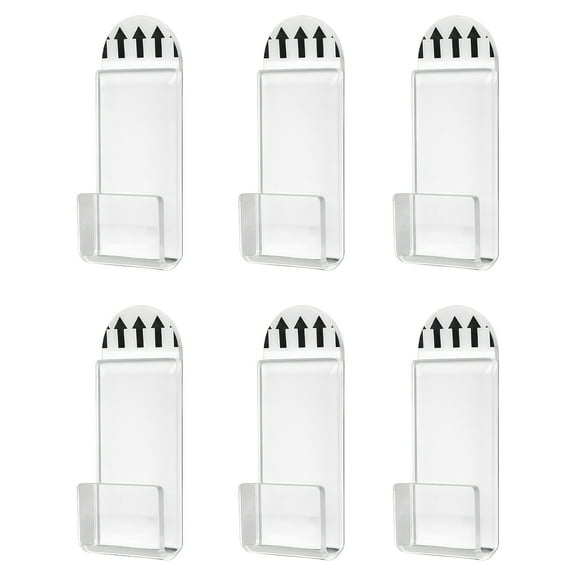 6PCS Clear Acrylic Wall Mounted Vinyls Record Holder Album Display Rack Vertical Storage Shelf for Music Decoration