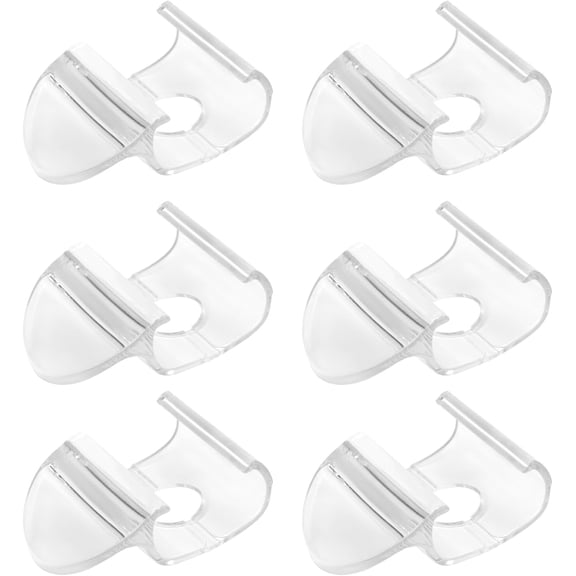 6PCS Clear Blind Cordless Handles,Cordless Cellular Honeycomb Shade Handle Hooks,Blind Roller Shade Lift Handles