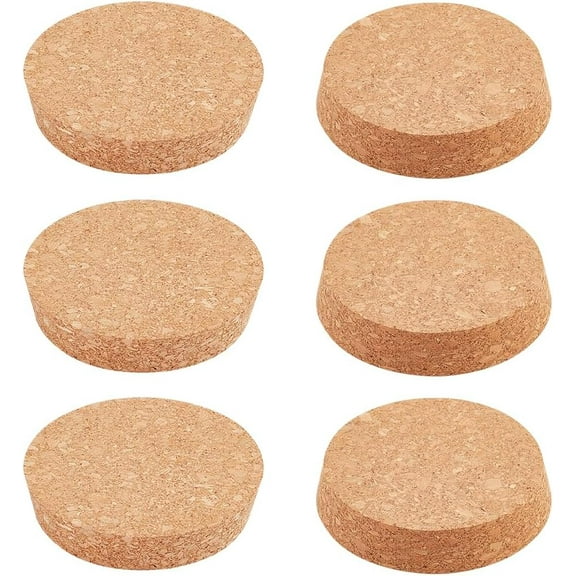 6PCS Cork Bottle Stoppers Durable Wooden Tapered Cork Stoppers Cork Plugs for Wine Beer Glass Bottle and DIY Craft Project 3x0.67"