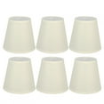 6PCS Cream Fabric Cloth Lamp Shade Replacement for E14 Wall Chandelier