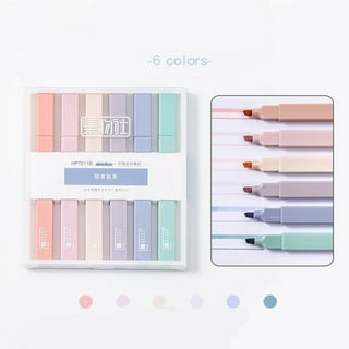 16Pcs Pastel Color Highlighter Pen Fresh Mint Scented Soft Fiber