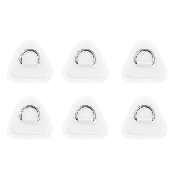 6PCS D-Ring Patch for Inflatable Boat Kayak Dinghy SUP,White