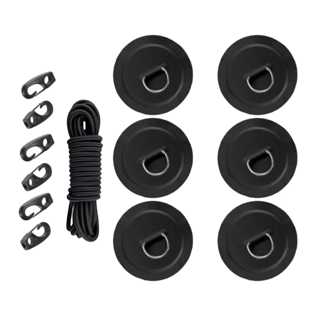 6PCS D Rings Patches PVC Stainless Steel Boats Accessories Pad Patches Perfect for Rafts Kayaks Easy Installation