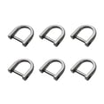 thumbnail image 1 of 6PCS D-Rings with Closing Screw Shackle Key Holder Horseshoe U Shape Dee Ring DIY Leather Craft Purse Replacement (Black), 1 of 5