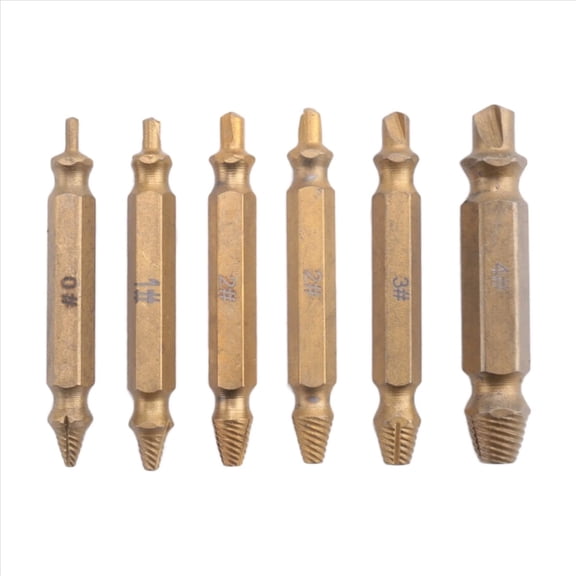 6PCS Damaged Screw Extractor Kit,Stripped Screw Extractor Set for Easily and Quickly Remover Common Sizes Of Broken Tool